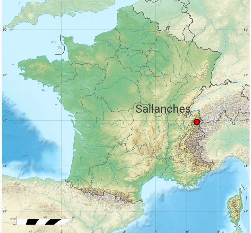 Sallanches sur la carte Sallanches sur la carte